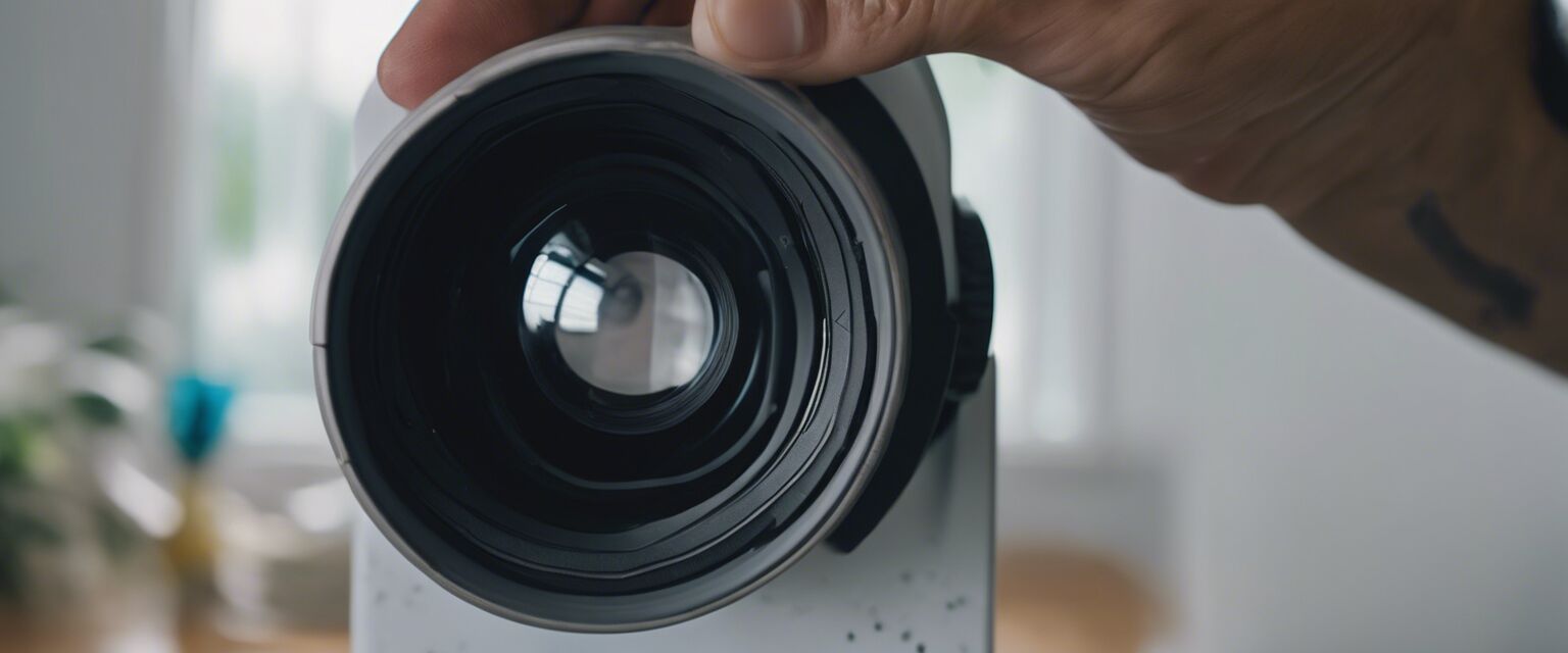 Cleaning a security camera