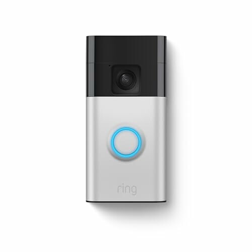 Ring video doorbell with camera and button